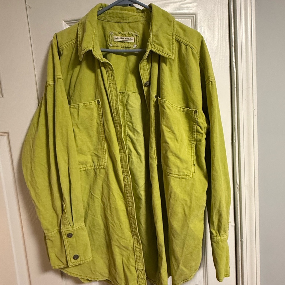 We The Free Lime Green Textured Shirt